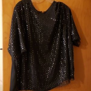 Sequin overlay shirt